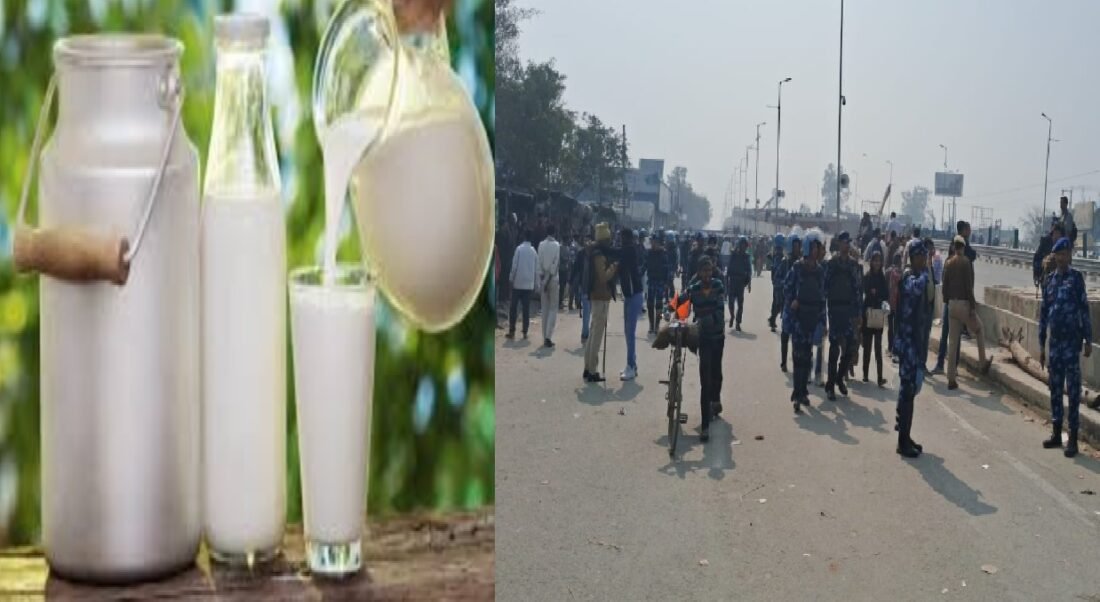 Kisan Andolan: Milk supply affected